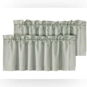 New Pair of Window Valences Blackout Light Sage Size 52”x18” Each Panel